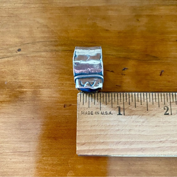 Silpada Smoky Quartz Dusk Sterling Silver Wide Band Ring Size 6.5 - Picture 9 of 10